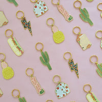 Plant Mom Enamel Keychain