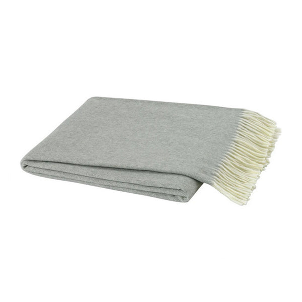 Light Gray Italian Herringbone Throw - All She Wrote