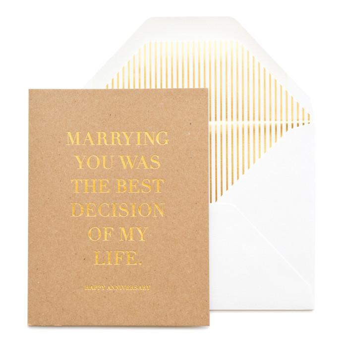 Marrying You Best Decision Card