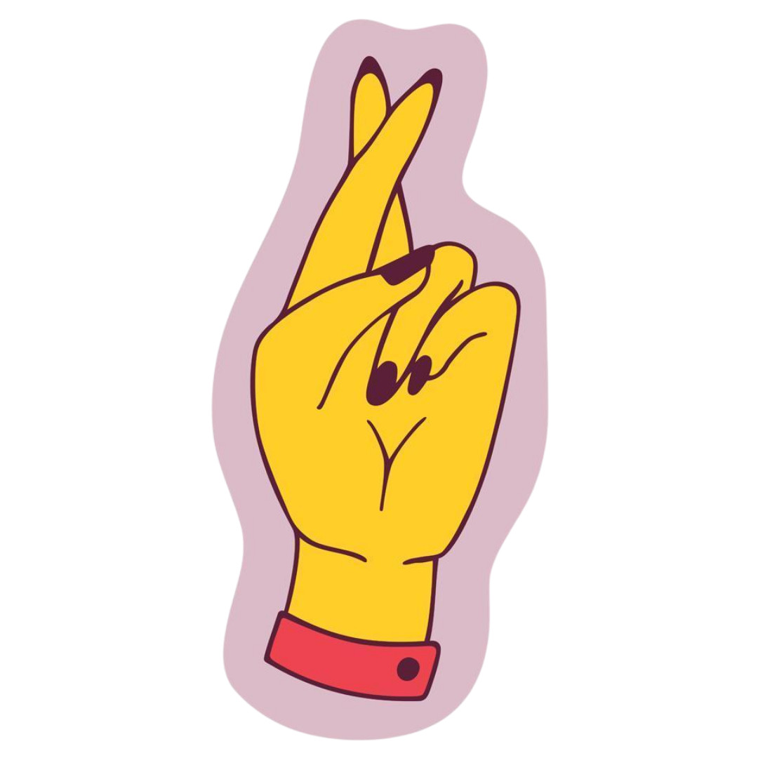 Fingers Crossed Sticker