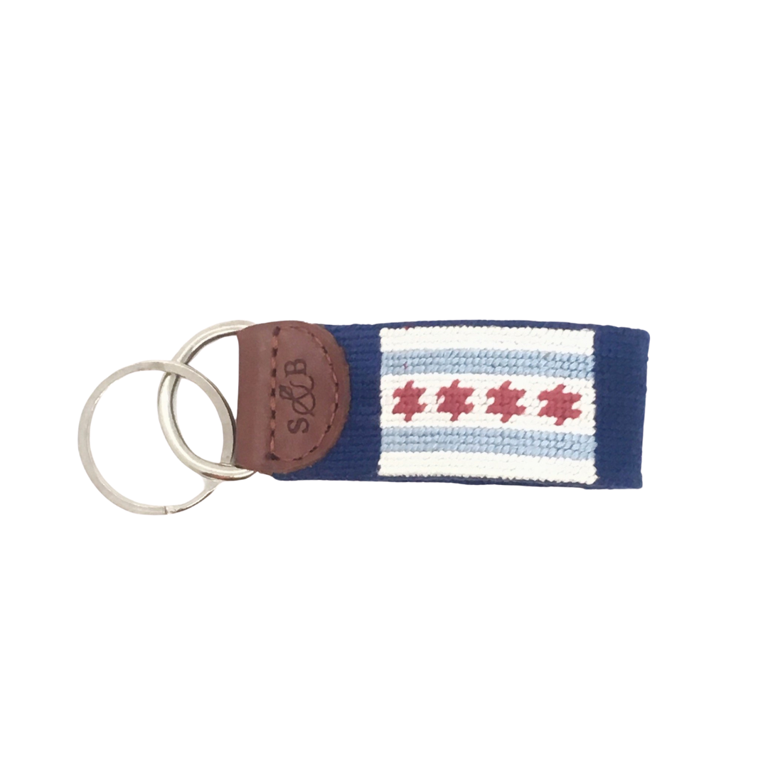 Chicago Flag Key Fob