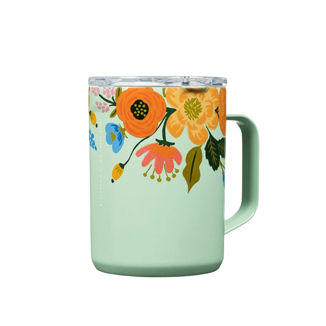 Lively Floral Mint Coffee Mug