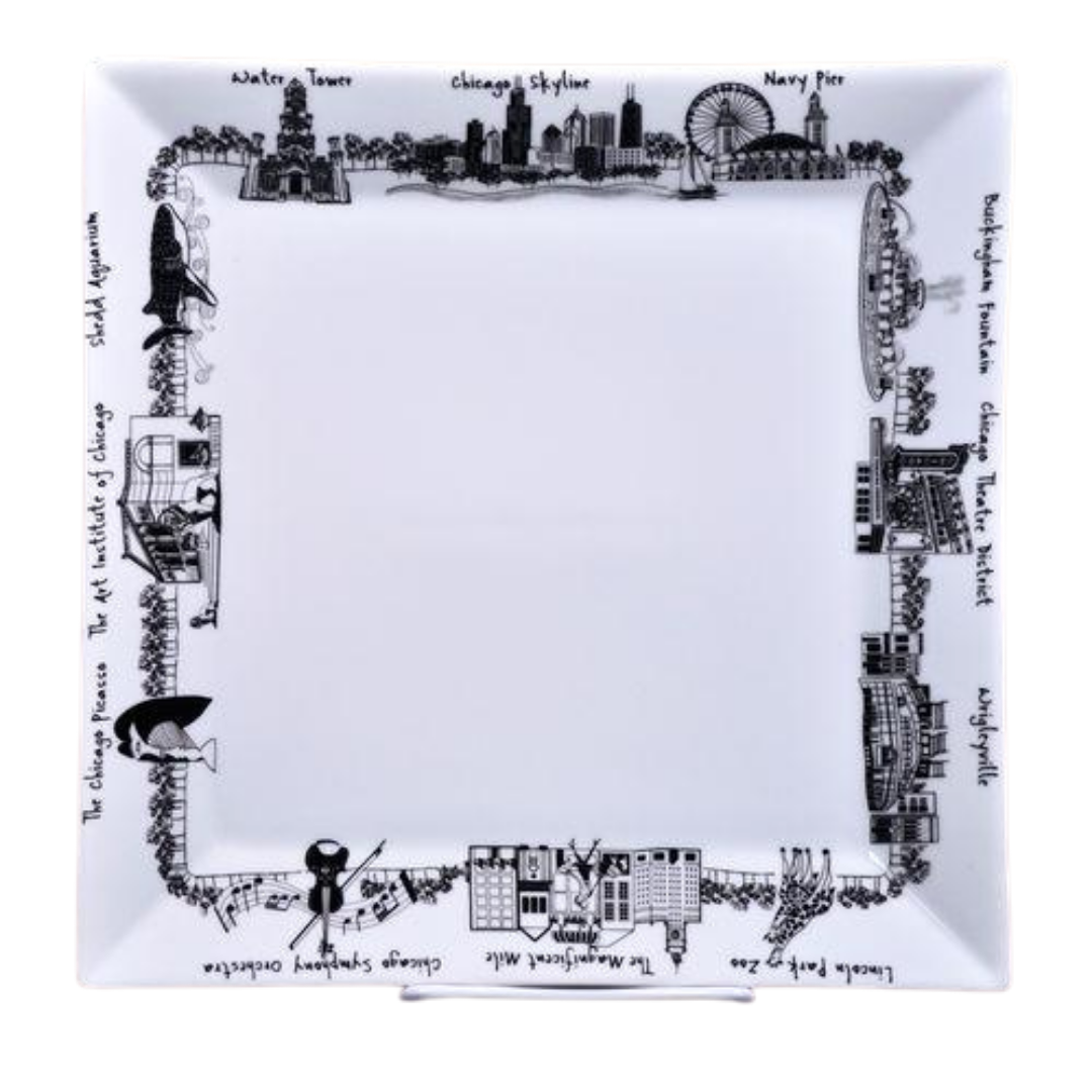 Small Square Chicago Plate