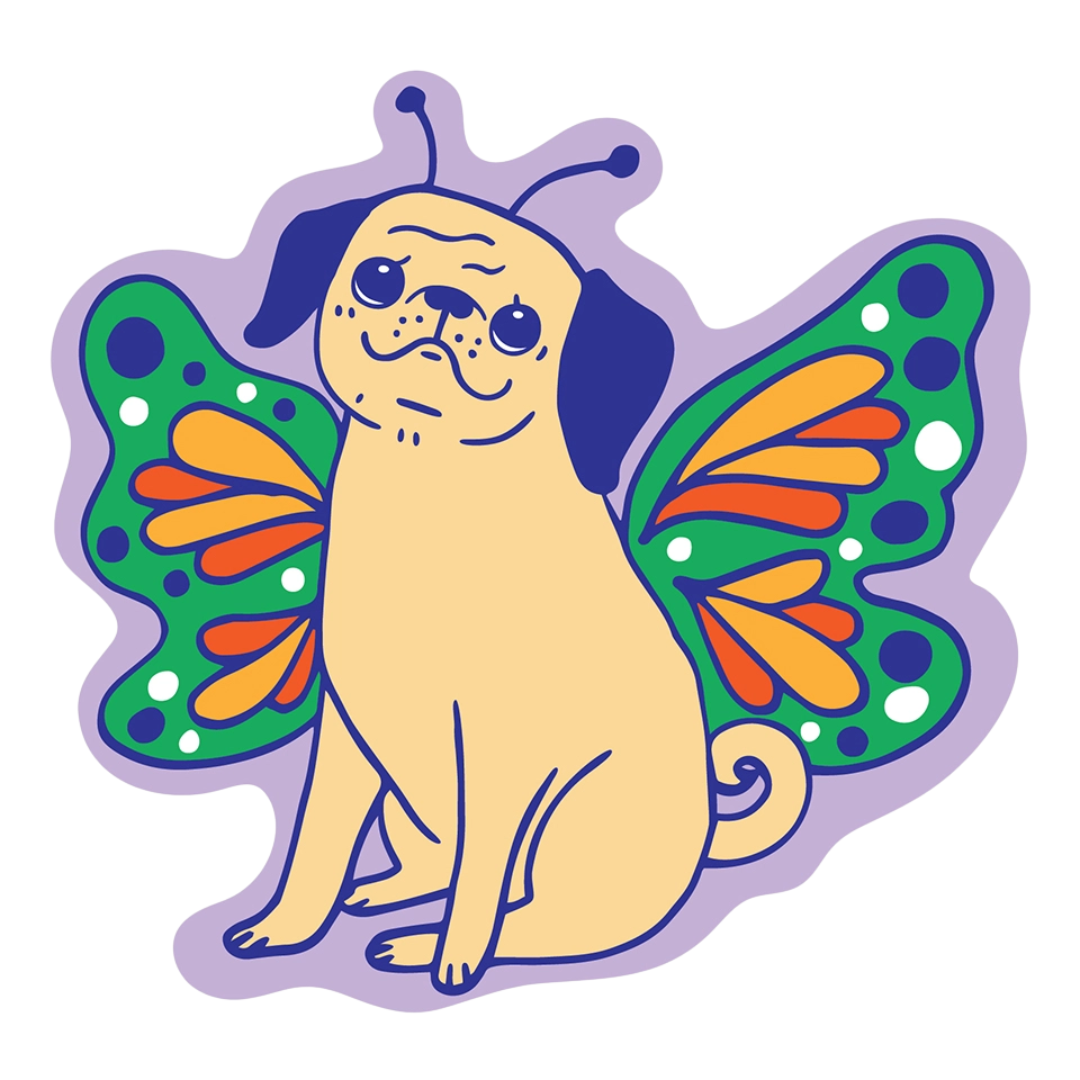 Butterfly Peg Sticker