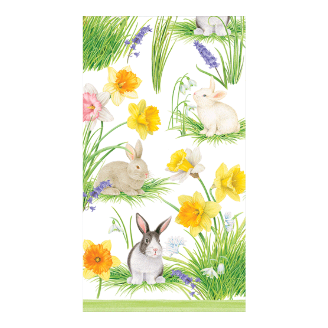 Bunnies & Daffodils Guest Towel