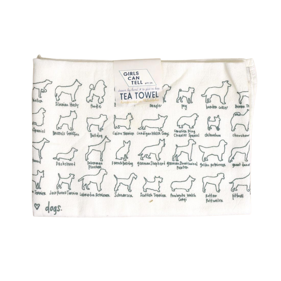 Dogs Tea Towel