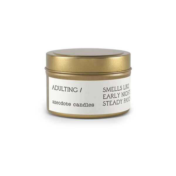 Adulting Travel Tin Candle - All She Wrote
