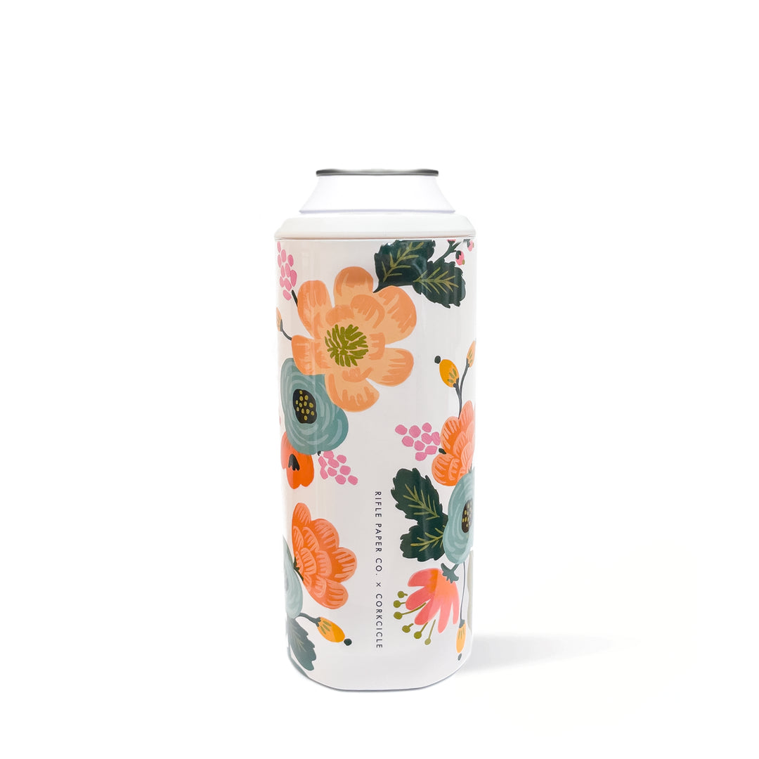 Lively Floral White Can Cooler