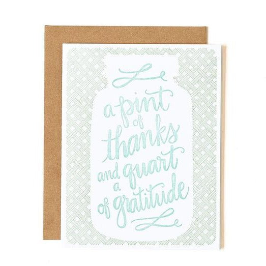 Pint Of Thanks Card - All She Wrote