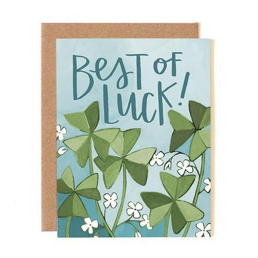 Best Of Luck Clover Card - All She Wrote