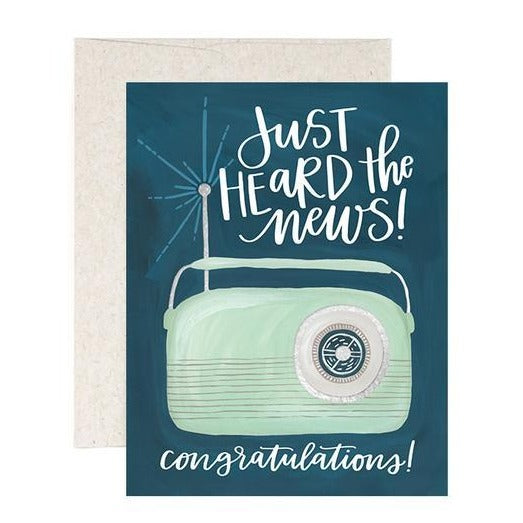 Congrats Radio Card - All She Wrote