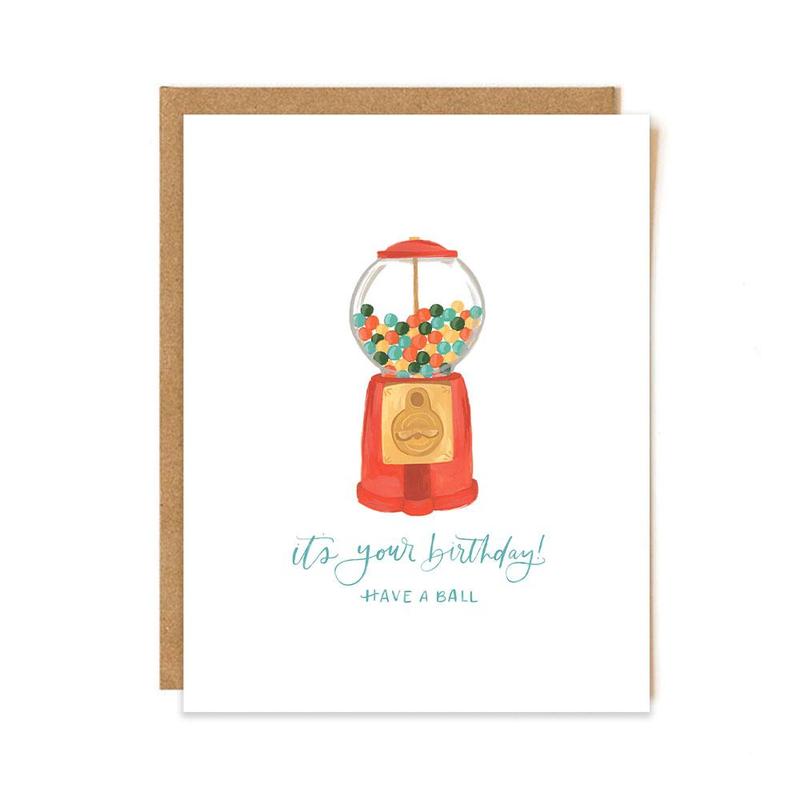 Gumball Birthday Card - All She Wrote