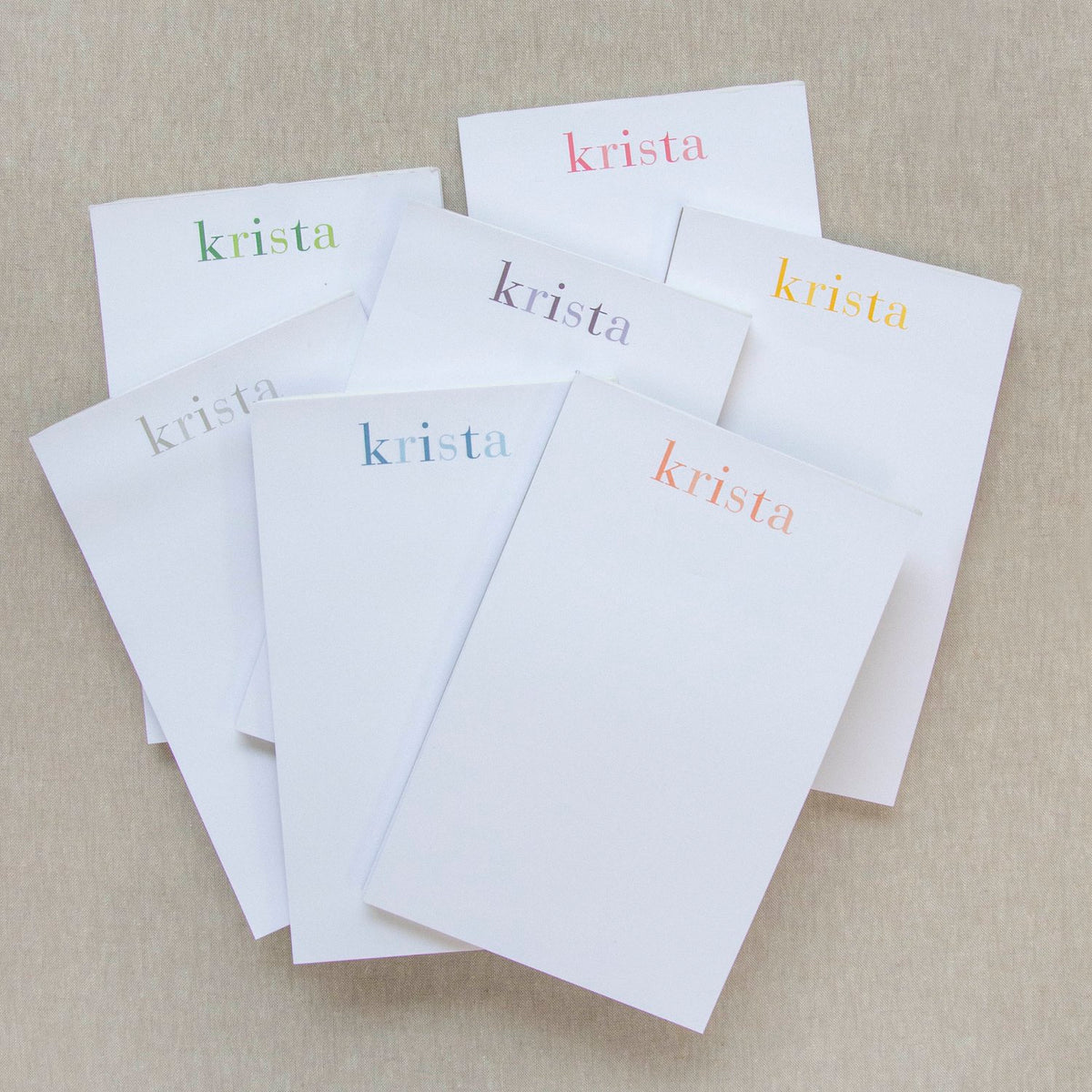 Shaded Colors Personalized Notepad
