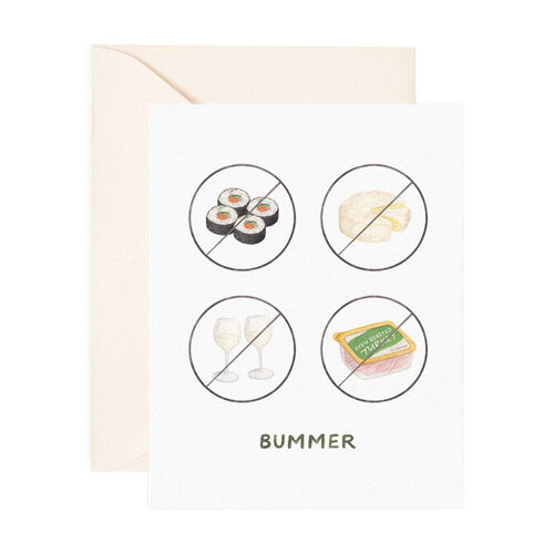 Bummer Pregnancy Card