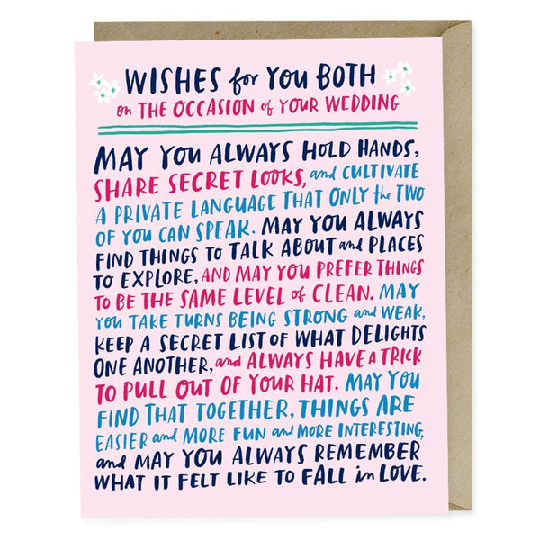 Wishes For Your Wedding Card - All She Wrote