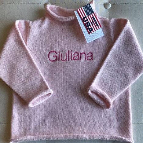 Light Pink Cotton Rollneck Sweater - All She Wrote