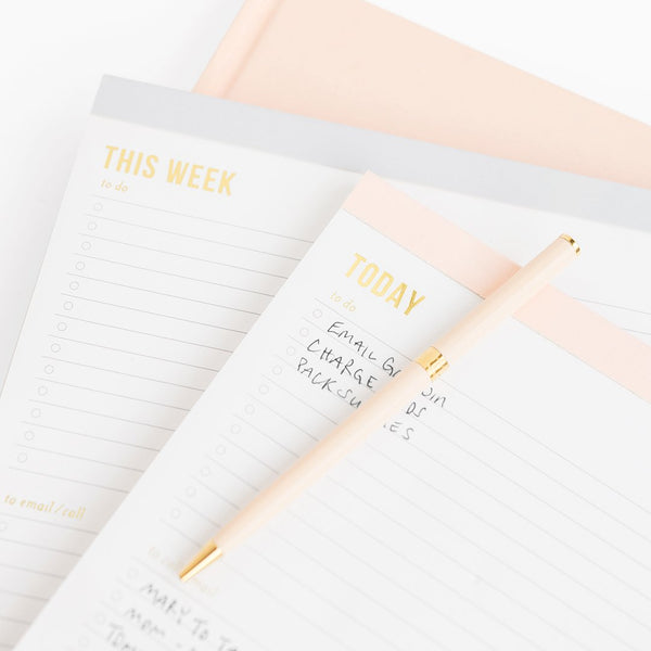 Weekly Pink Notepad