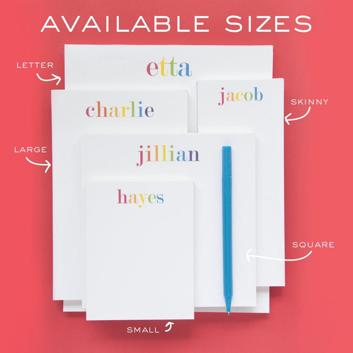Rainbow Block Personalized Notepad
