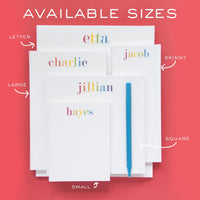 Rainbow Block Personalized Notepad