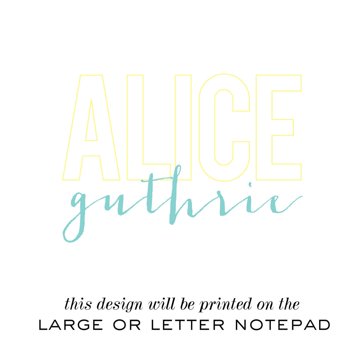 Guthrie Personalized Notepad Set