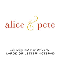 Alice Personalized Notepad Set