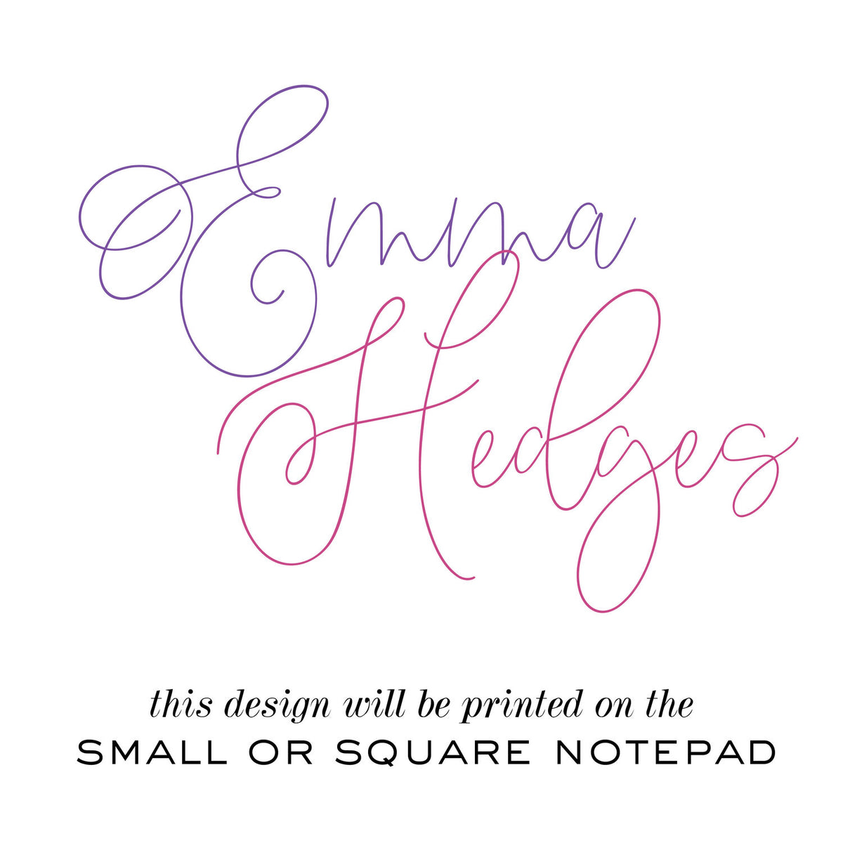 Emma Personalized Notepad Set