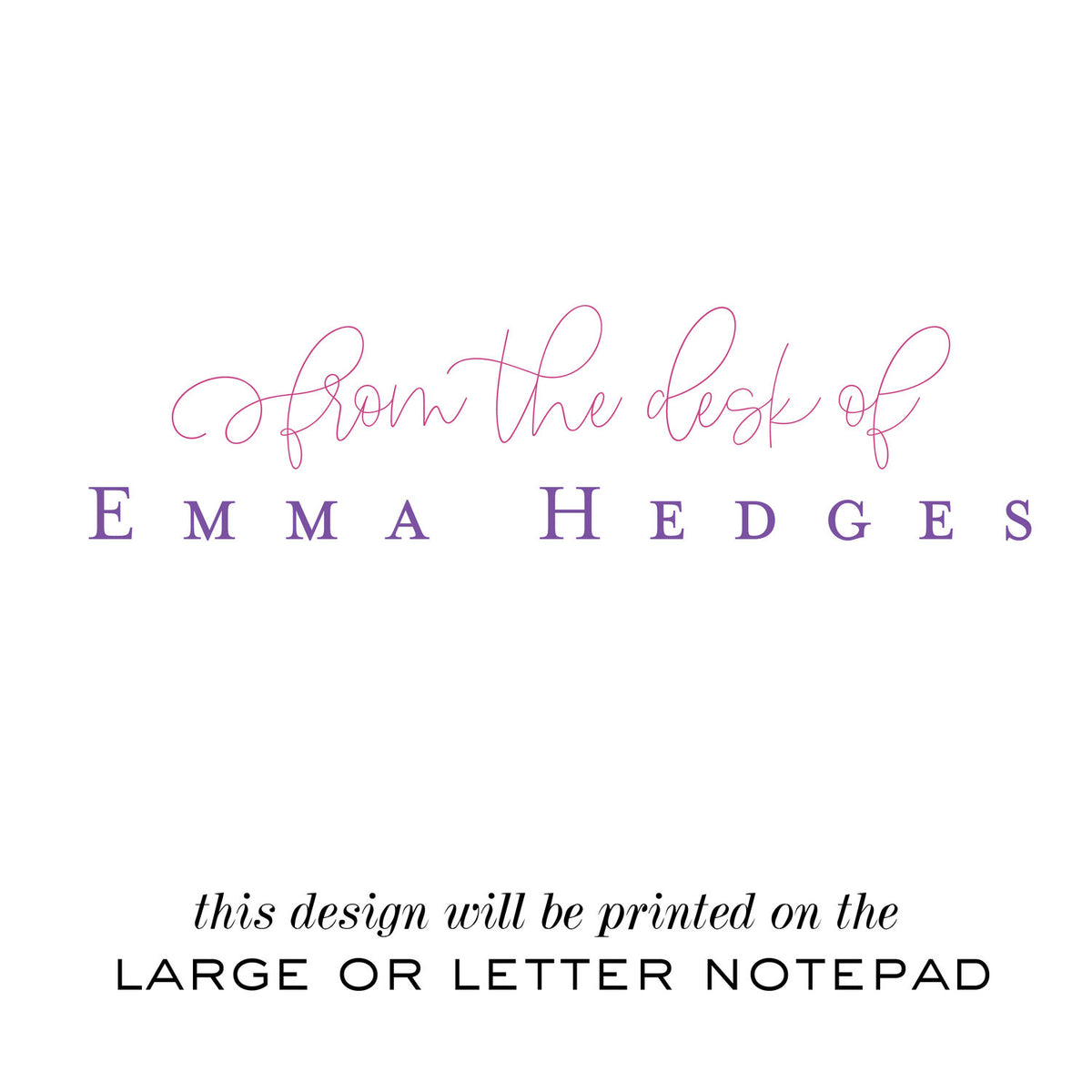 Emma Personalized Notepad Set