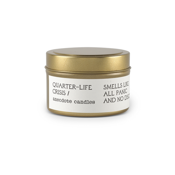 Quarter Life Crisis Travel Tin Candle - All She Wrote