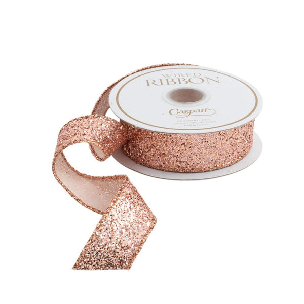 Rose Gold Glitter Ribbon - All She Wrote