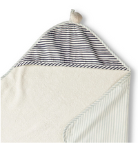 Stripes Away Sea Hooded Towel