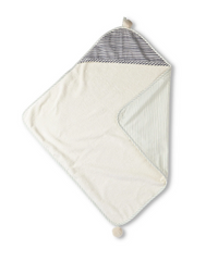 Stripes Away Sea Hooded Towel