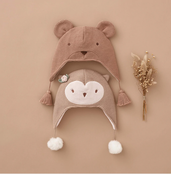 Owl Aviator Knit Hat