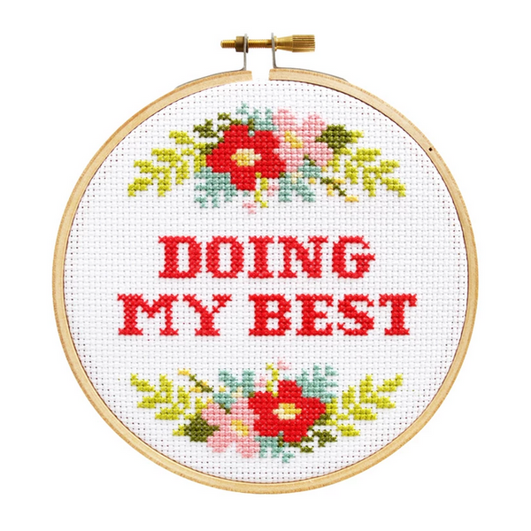 Doing My Best Cross Stitch Kit - All She Wrote