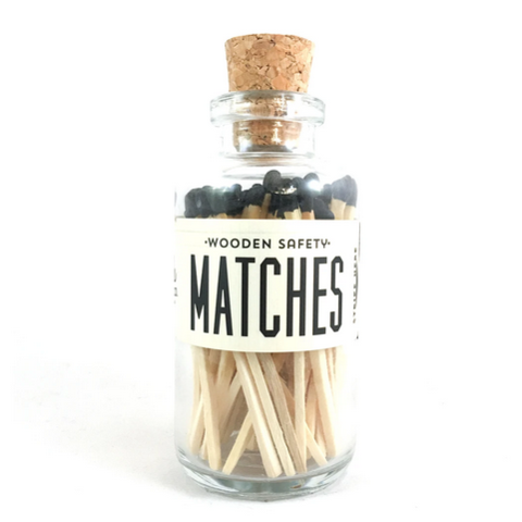 Black Vintage Apothecary Matches - All She Wrote