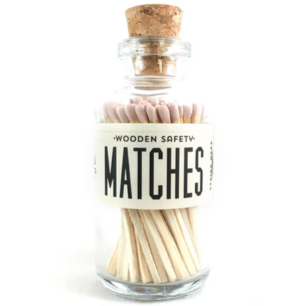 Light Pink Vintage Apothecary Matches - All She Wrote