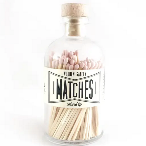 Light Pink Vintage Apothecary Matches - All She Wrote