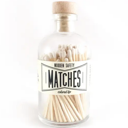 White Vintage Apothecary Matches - All She Wrote