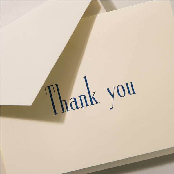 Navy Thank You Boxed Stationery