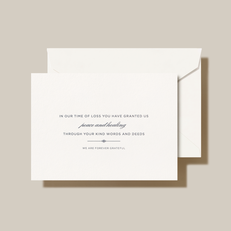 Sympathy Acknowledgement Boxed Stationery