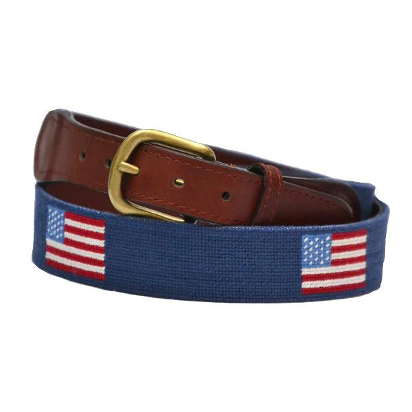 American Flag Needlepoint Belt - All She Wrote