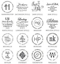 Circular Personalized Stamp - All She Wrote