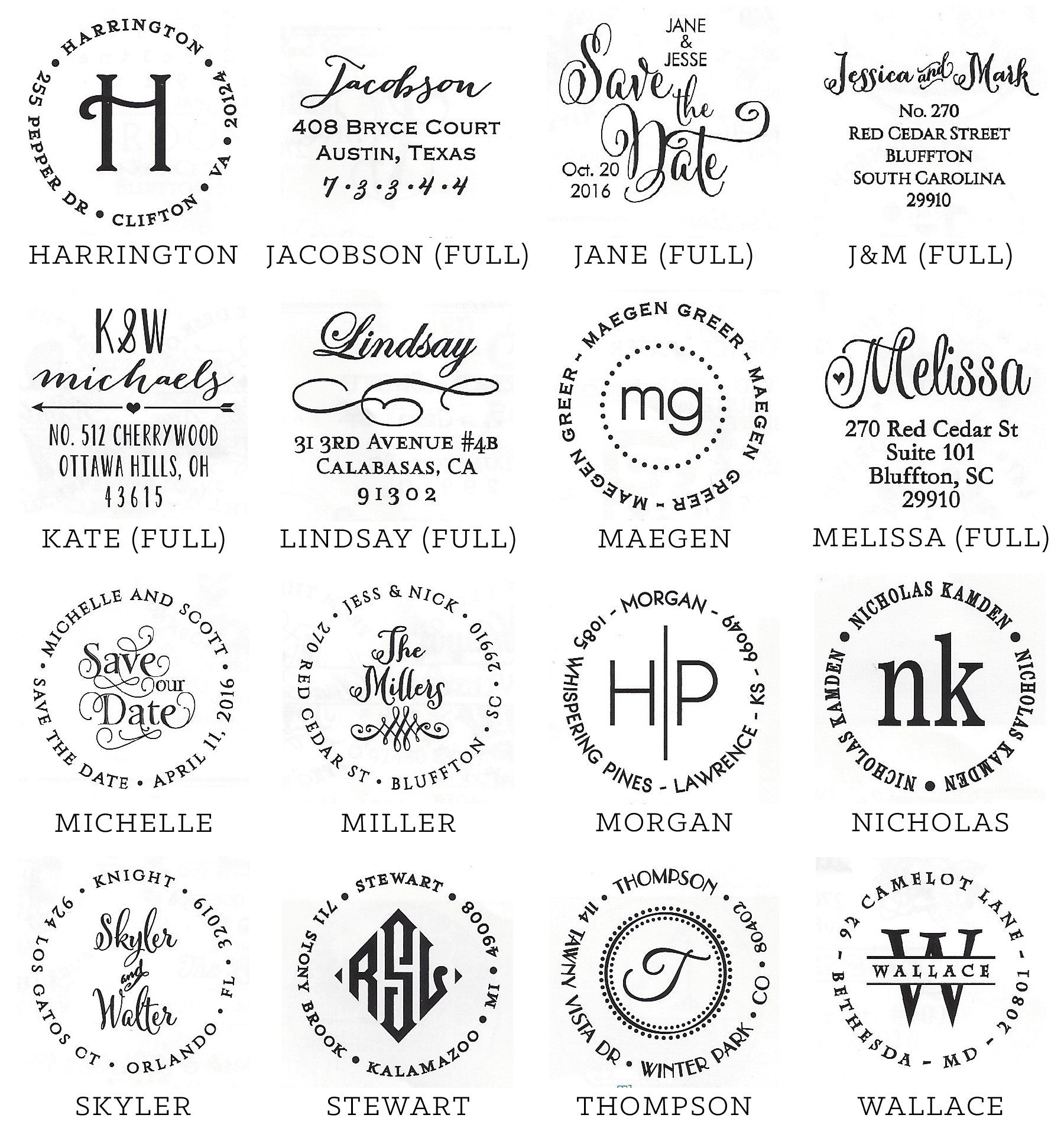 Rectangular Personalized Stamp – All She Wrote