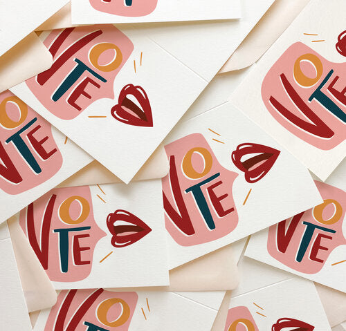 Vote Lips Card