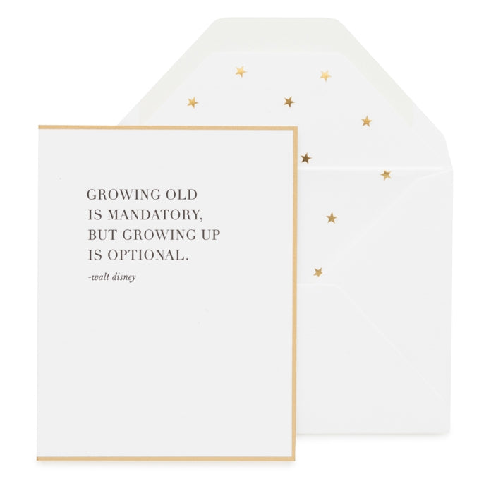Growing Up Is Optional Birthday Card
