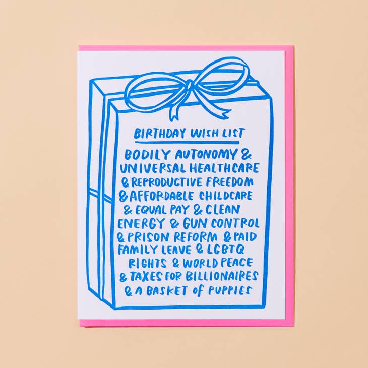 Woke Wish List Birthday Card
