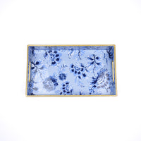Blue Floral Vanity Tray