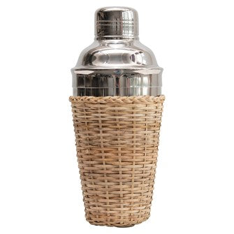 Woven Rattan Cocktail Shaker