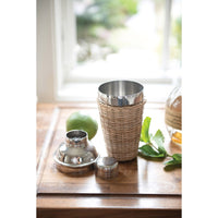 Woven Rattan Cocktail Shaker