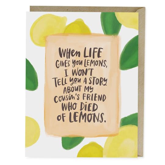 Died Of Lemons Card - All She Wrote