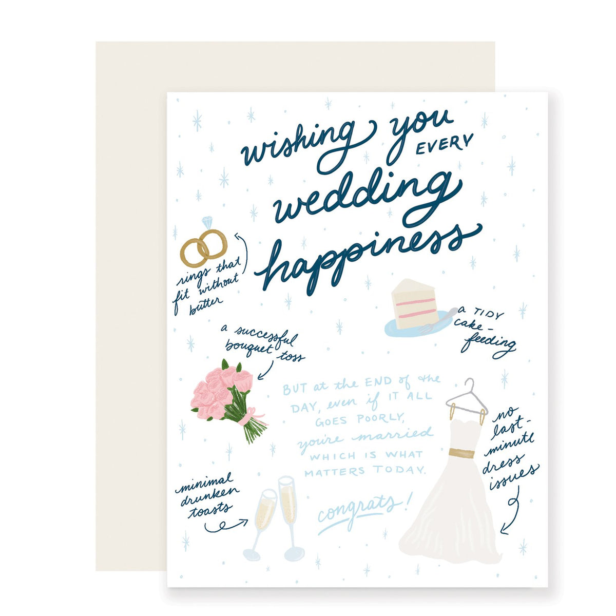 Every Happiness Wedding Card